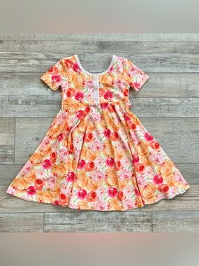 Jane + Jo Annie Dress in Floral Pumpkin Size 5